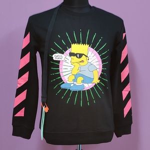 --*SOLD*--     OFF-WHITE BART SIMPSON BLACK SWEAT